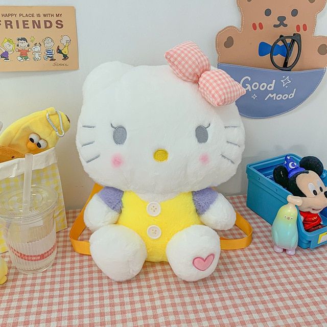 SHOU1D Kawaii Hello Kitty Plush Cinnamon Roll Backpack My Melody Bag ...