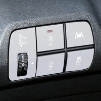 dvvbgfrdt Aluminum Silver Interior Button Sticker Front Head Light Lamp Switch Trim Cover For Hyundai Elantra CN7 N-Line