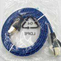 สายเคเบิลเส้นทาง Cat7สายเคเบิลอีเทอร์เน็ต Lan สายแบน UTP CAT 7 RJ 45สายเคเบิลเครือข่าย1M 3M 5M 10M 30M ตารางสายแพทช์สีฟ้าสีดำสำหรับแล็ปท็อป