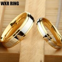 WXR RING แฟชั่นใหม่ออกแบบเรียบง่ายแหวนคู่ 4mmแหวนวงกว้าง 6 มม