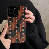 เคสโทรศัพท์แบบทอลาย3D สำหรับ iPhone 14/13/12/11 Pro Max 12 13 13 Mini 6 6S 7 8 Plus X XR XS Max เคสหลังนิ่มกันกระแทกเคสโทรศัพท์แฟชั่นที่สร้างสรรค์ผิวสัมผัสหนังฝาครอบป้องกันกล้องเลนส์คลุมทั้งหมด