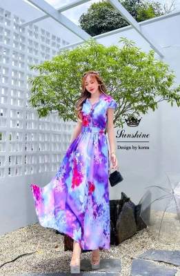 2XL💜💜สินค้าพร้อมส่ง💜💜
 lady sunshine Maxi Dress แม็กซี่เดรสเจ้าหญิงแสนสวย เนื้อผ้าอย่างดีโทนสีดูแพง..ดูน่ารักลงตัวมากๆ ดีเทลสวยเลิศ งานสวย ทรงสวยจริง คัตติ้งเนี๊ยบ เสื้อผ้างานป้าย เสื้อผ้าสาวอวบ