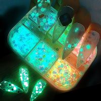 1 Box Luminous Nail Glitter Neon Hexagon Fluorescent Flake Glow in the Dark Sequin For Nails Art Decorations Manicure TR1909-20