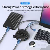 USB 3.0 Hub, Orico Portable USB C To USB Round Docking Station With USB 3.0 Data Port(5 Gbps),Tf/sd Card Reader,Audio/mic,เข้ากันได้กับ Windows,mac OS และ Linux