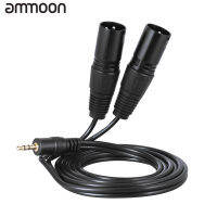 1.5m/ 5ft สายสัญญาณเสียงสาย XLR คู่ชายกับปลั๊กชาย 3.5 มม