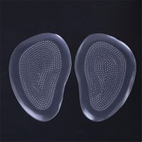 Silicone Gel Insoles Forefoot Pads for Women High Heel Shoes Foot Blister Care Toes Insert Pad Cushion Massage Pain Relief Soles Shoes Accessories