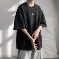 เสื้อยืดชาย oversize คอกลม แขนสั้น CHECK