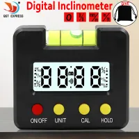 【New-store】 Cottage Craft เครื่องวัดระดับ Inclinometer Protractor จอแสดงผลดิจิตอลขนาดเล็กความละเอียด0.1องศาและช่วงองศา