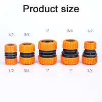 1/2 3/4 1 Inch Garden Hose Quick Adapter 12mm 19mm 25mm Plastic Connector Repair Extended Hose Connector Irrigation System