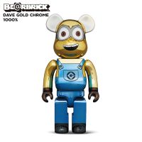 Bearbrick Dave gold chrome 1000% ใหม่ไม่แกะ