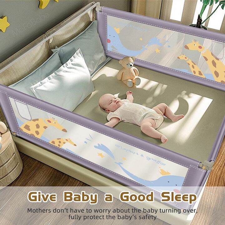 MafaBabe📌Latest Antifall Lifting Baby Kid Gift Bed Crib Guard Rail