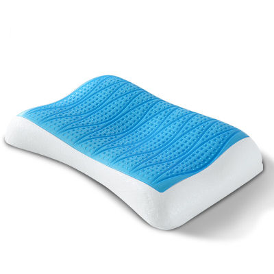 Cotton memory Orthopedic Sleep Blue Cool Comfort Gel Bedding neck Pillow Memory Neck Memory foam Sleep Hydrogel High Pillow