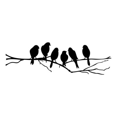BIRDS ON A WIRE Wall Stickers Birds Wall Stickers quote vinyl wall sticker sitting room sofa wall bedroom art decoration mural art wallpaper decal Black