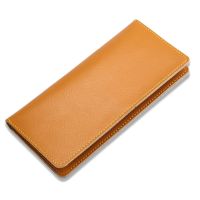 Cow Split Leather Men Long Wallet Women Long Purse Male Slim Money Bag Female Credit Card Holder Thin Two Fold Clutch For Ladies Wallets