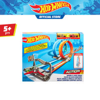 Hot Wheels Double Loop Dash Trackset GFH85  ฮอตวิล ชุดรางแข่งยกระดับ โมเดลรถ พาหนะจำลอง ของเล่นสะสม รถของเล่น