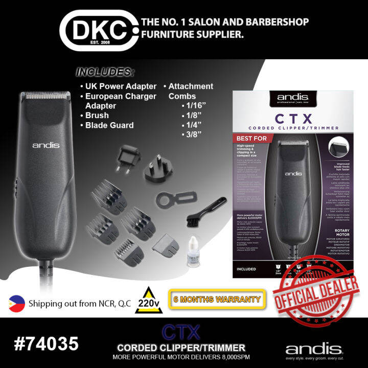 DKC Andis 74035 CTX Corded Clipper or Trimmer for Barbershop and Salon 220v  | Lazada PH