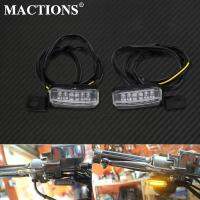 Mactions EM ด้านหน้าด้านหลัง LED ไฟเลี้ยวขนาดเล็กไฟกระพริบไฟแสดงสถานะสำหรับ Harley Touring Dyna Sportster Custom