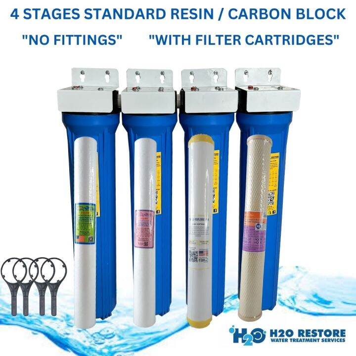 Water Filtration System 4 Stages Standard Residential Commercial with 6 ...