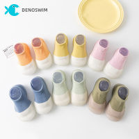 DENOWIM รองเท้าผ้าใบสำหรับเด็กหญิงเด็กชาย,รองเท้าบู๊ตนิ่มนุ่มสำหรับเด็กทารกกันลื่นพื้นยางสำหรับเด็ก