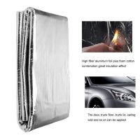 1.4x1m Car Hood Engine Heat Sound Insulation Mat high-fiber Aluminum Waterproof foil Sticker Shield Mat car supplies