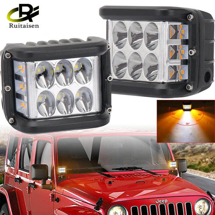 4 Inch Working Side Flash Led Light Strip Combination Pod Flash Anti ...