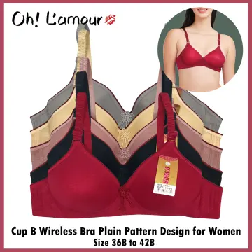 Intimate Forever A115 Cup A per piece 3/4 cup Non Wired Bra plain cotton  brassiere cleavage with adjustable bra strap made in Philippines