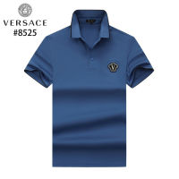 Versaces เสื้อโปโลแขนสั้นลำลองธุรกิจผู้ชาย,เสื้อยืดผ้าฝ้ายระบายอากาศได้สวมใส่สบายฤดูร้อน100% คลาสสิก