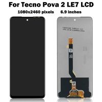 ZZOOI 6.9" Original New For Tecno Pova 2 LE7 LCD Display Touch Screen Digitizer Assembly Tecno Pova2 LCD Repair Replacement Parts