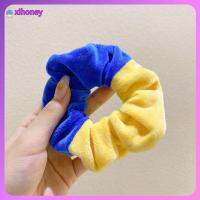 XIHONEY ของตกแต่ง สีลูกกวาด แฟชั่น ตุ๊กตาหางม้าถือ ผูกผมนุ่ม กำมะหยี่ scrunchies วงผมยืดหยุ่น