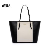 AMILA กระเป๋าสะพายไหล่ผู้หญิง กระเป๋าช็อปปิ้ง กระเป๋าสะพายหนังPU tote bag