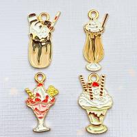 10pcs Mix Enamel Cute Food Drink Ice Cream Cake Juice Cola Charms Pendants for Necklaces Handmade DIY Jewelry Making Accessories DIY accessories and o