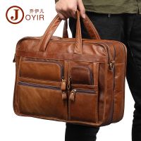 [COD] Mens Briefcase 15.6 Inch Business Handbag Shoulder Messenger Cowhide