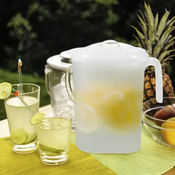 Dispenser Drink Pitcher Jar Glass Cold Iced Tea Lemonade Water