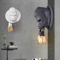 Nordic เรซิ่น Gorilla โคมไฟติดผนัง R โมเดิร์น Led Wall Sconce Home Loft ห้องนอนข้างเตียง Home Decor โคมไฟติดผนังโคมไฟ