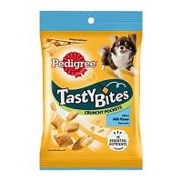 เพดดิกรี ขนมสุนัข เทสตี้ ไบทส์ ครันชี่ พ็อกเก็ต รสนม 60 กรัม - Pedigree Dog Snack Tasty Bites Crunchy Pockets Milk Flavor 60g