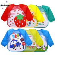 【DT】hot！ Animals Bib Cartoon Baby Bibs Colorful Children Sleeve Apron  Feeding