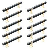 ✉ 10 Pack 96Mm 3-3/4Inch Brushed Cabinet Pulls Gold Kitchen Cabinet Hardware For Dresser Drawers