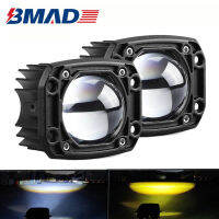 BMAD 3"; Flush Mount LED Work Light Pods Offroad 12V 24V Spotlight Angel Eyes Fog Lights Off Roadfor Jeep Lada Niva Truck 4x4 A