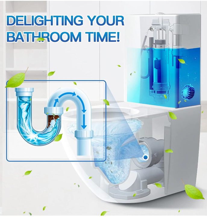 Farcent 3in1 พาวเวอร์ บลูเมติก ก้อนทำความสะอาดโถชักโครก Harpic