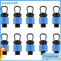 EASYEAH 10pcs สีฟ้าสีฟ้า เทปน้ำหยด 16มม. ปลั๊กล็อค แผ่นแปะแบบฝัง หยดชลประทานน้ำ คอลล่า