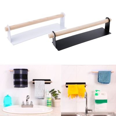 【CW】 Hanger Rack Cling Film Rag Paper Holder Bar Cabinet Hanging Shelf Toilet