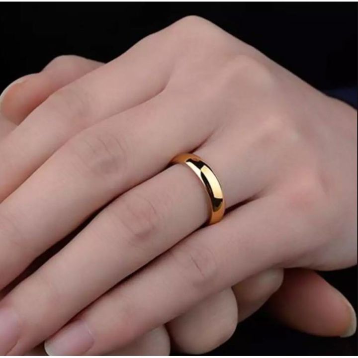 แหวนเกลี้ยงทอง-แหวนเกลี้ยงกลม-แหวนสแตนเลส-เกลี้ยงแท้-แหวนเกลี้ยงเกาหลี-แหวนปอกมีด-4-มิล-แหวนแฟชั่น-ไม่ลอกไม่ดำ
