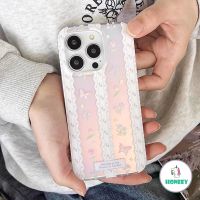 เคสโทรศัพท์มือถือ กันกระแทก แต่งลูกไม้ ไล่โทนสี ลายผีเสื้อ สําหรับ iPhone 14 13 12 12Pro Max 11