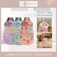 【cw】1400ml Sports Water Cup Big Belly Mug Fitness Bicycle Straw Cups Portable Climbing Water Bottle Pot Belly Cup Travel Accessories 【hot】