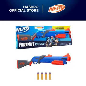 NERF Fortnite SR Blaster - 4-Dart Hammer Action - Includes Removable Scope  and 8 Official Elite Darts - for Youth, Teens, Adults