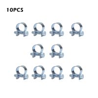 10pcs/pack Auto Accessories Petrol Car Carbon Steel Hose Clip Industrial Diesel Adjustable Assortment Clamp Fuel Pipe Mini