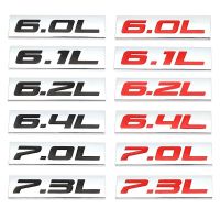 สัญลักษณ์3D 6.0L 6.1L 6.2L 6.4L 7.0L 7.3L ตราติดรถป้ายสติกเกอร์สำหรับดอดจ์ชาลเลนเจอร์ Toyota FORD V8 Super SUV Cadillac CHEVROLET CHEVY