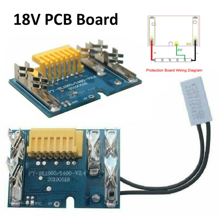 bokali-pcsใหม่18โวลต์แบบชาร์จpcbกุญแจรีโมทคณะกรรมการสำหรับmakita-bl1830-bl1840