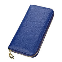 New Design Long Wristlet Clutch Genuine Leather Women Wallets Luxury Brand High Quality Fashion Girls Purse Card Holder