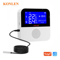 Tuya WIFI อุณหภูมิความชื้น Sensor Alarm Hygrometer Probe เครื่องวัดอุณหภูมิเครื่องตรวจจับ Smart Life Home Alexa Greenhouse Waterhot